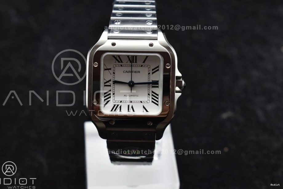 35mm SS Edition MIYOTA Best Cartier V2 Santos Bracelet SmartLinks BVF 9015 SS de White on 1:1 Dial 0109